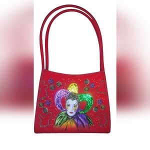Colorful Women's Bag with Mask Design